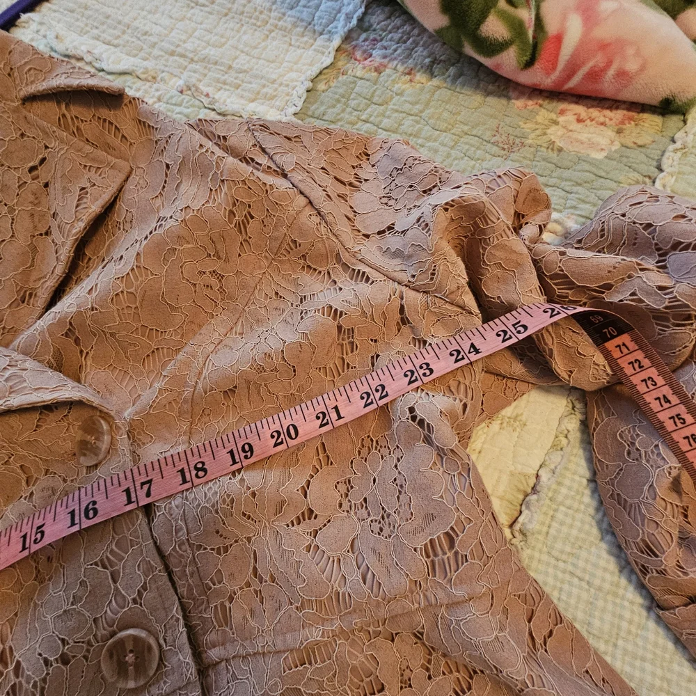 Torrid Pink Lace Pea Coat - Picture 14 of 16